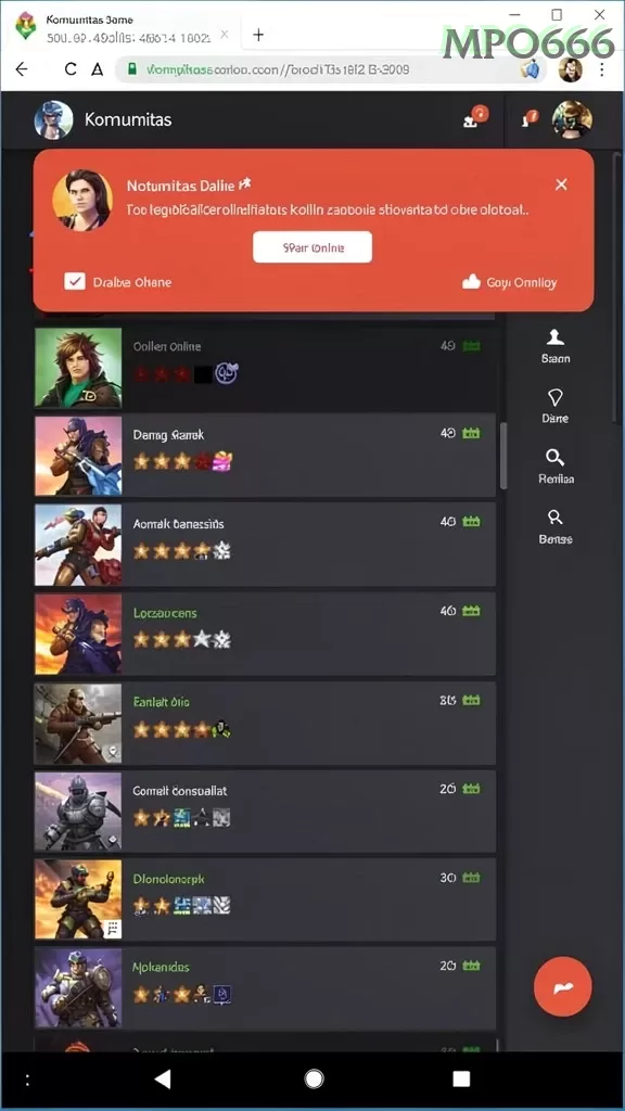 Cuplikan layar ORCA128 — halaman utama